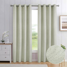 Athens Cream Eyelet Self Lined Blackout Ready Made Curtains